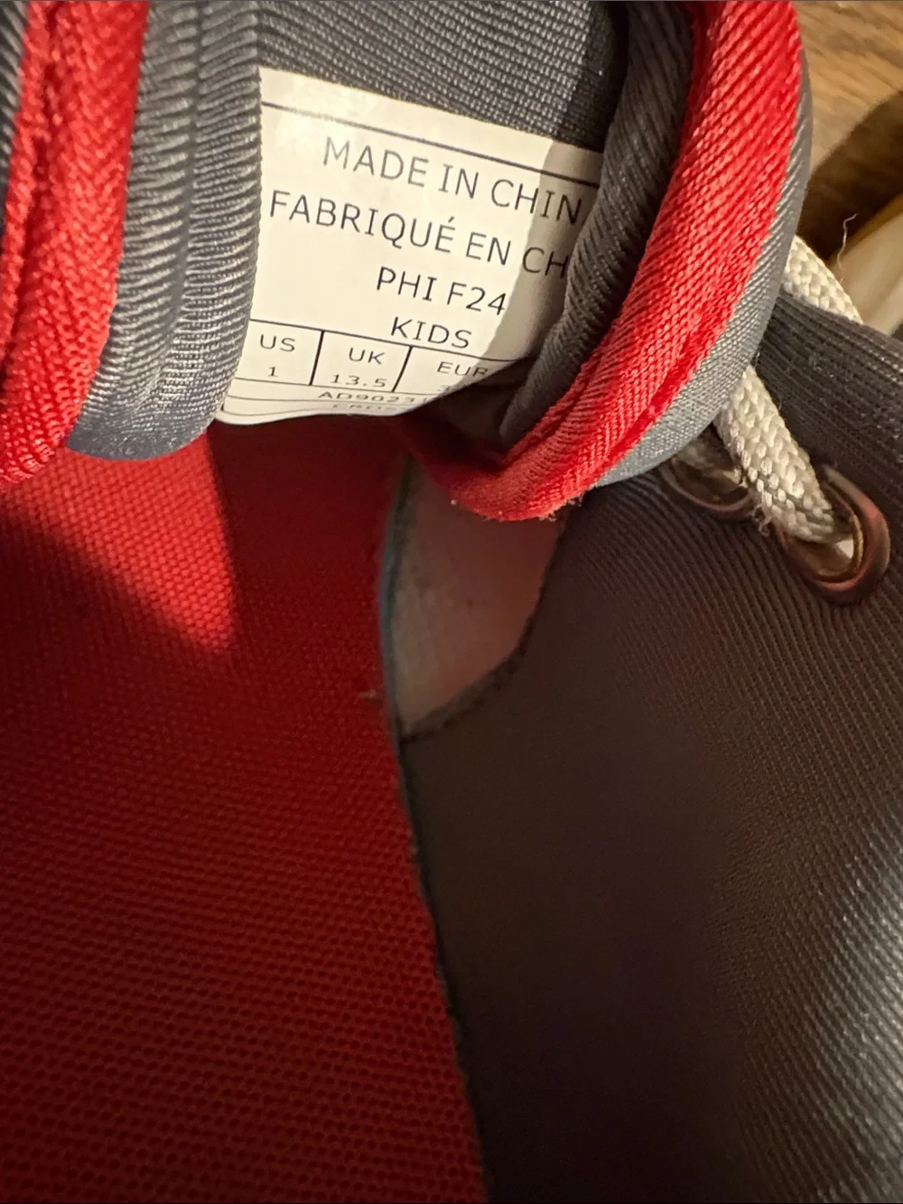 SIZE 1: And1 Gray and Red Low-Top Athletic Sneakers